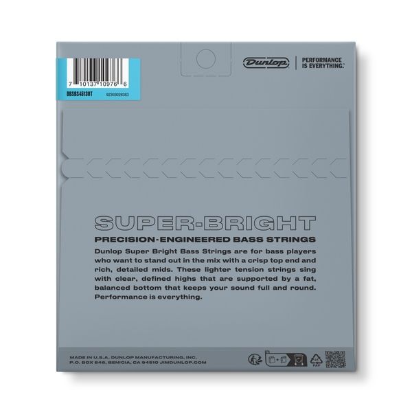 Струны для 5-струнной бас-гитары Dunlop DBSBS45130T Super Bright Steel Tapered 126931 фото