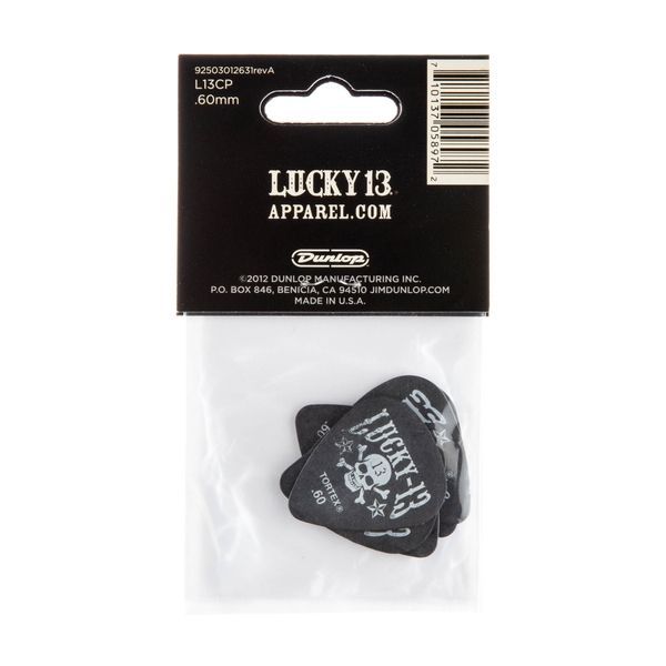 Медіатор Dunlop L13CP.60 Lucky 13 Assortment .60 mm (6 шт.) 123815 фото