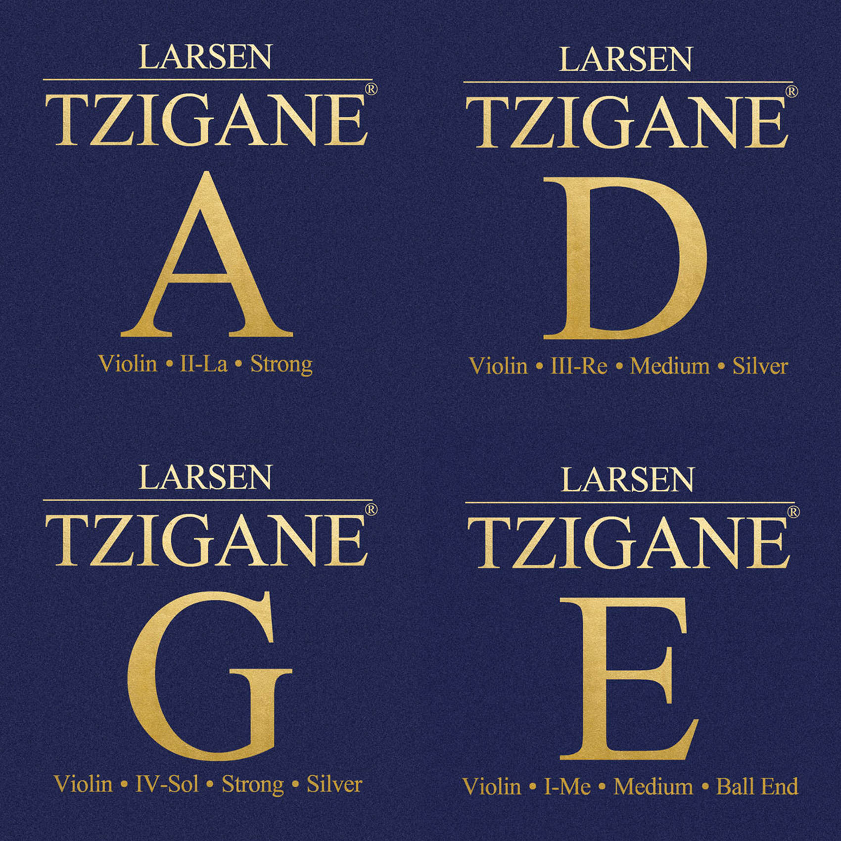 Комплект струн Larsen Tzigane (medium) 4/4 для скрипки — упаковка