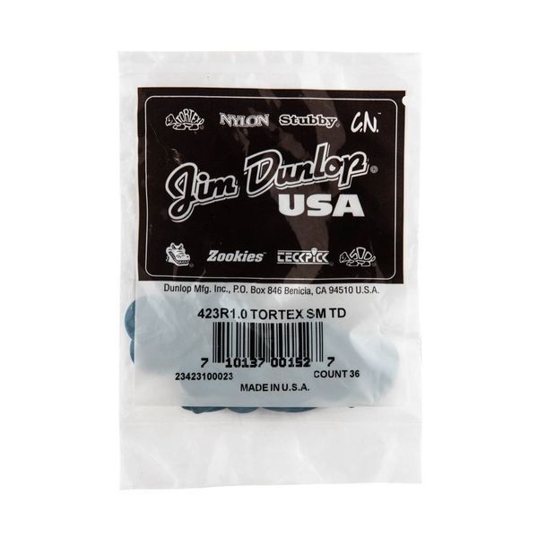 Медиатор Dunlop 423R1.0 Tortex Small Teardrop 1.0 mm (36 шт.) 123800 фото