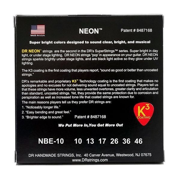 DR Strings NEON Blue Electric - Medium (10-46) 40760 фото