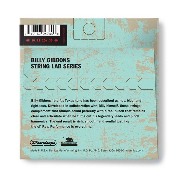 Струни для електрогітари Dunlop RWN0840 Billy Gibbons Nickel Wound 117119 фото