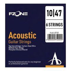 Струни для акустичної гітари FZONE AT101 ACOUSTIC BRONZE (10-47) 39888 фото