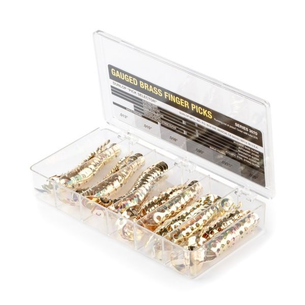 Набір медіаторів Dunlop 3070 Brass Fingerpick Cabinet (120 шт.) 114909 фото