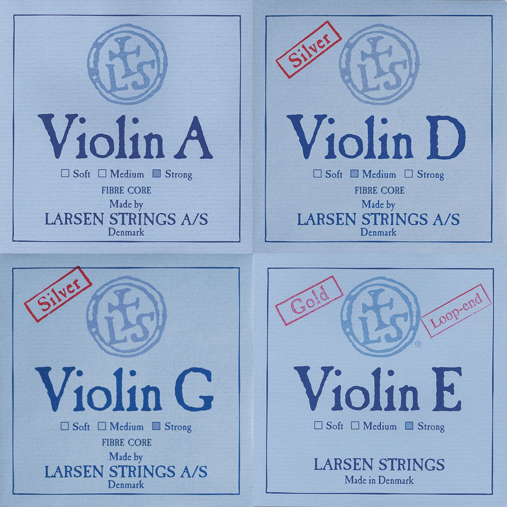 Set of strings Larsen Original (medium) 4/4 for violin — packaging