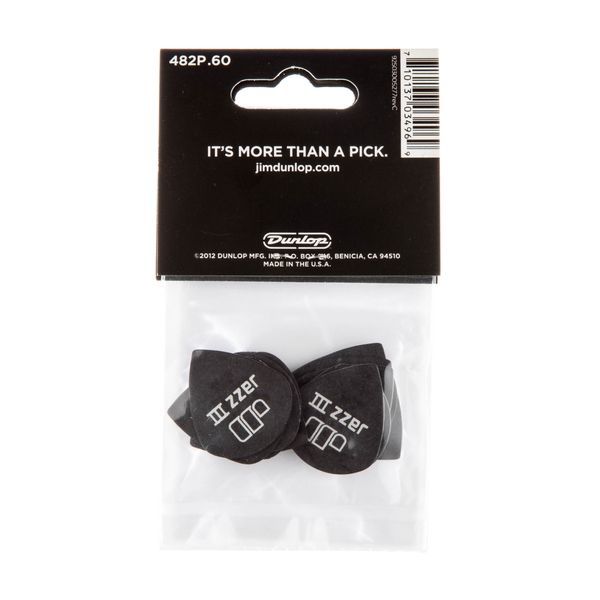 Медиатор Dunlop 482P.60 Tortex Pitch Black Jazz III .60 mm (12 шт.) 125383 фото