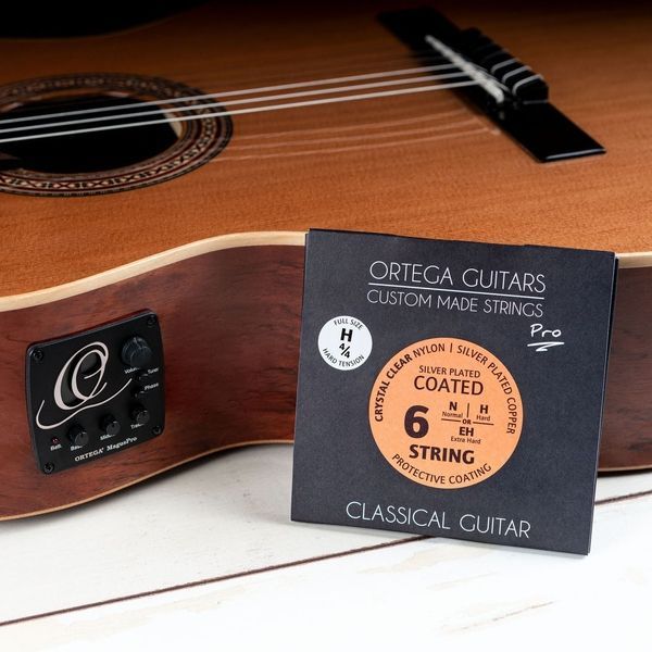 Струни для класичної гітари Ortega Custom Pro Coated Crystal Nylon NYP44H Hard Tension 128662 фото