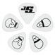 D'ADDARIO JOE SATRIANI SIGNATURE GUITAR PICKS, WHITE (Heavy Gauge) 21969 фото 1