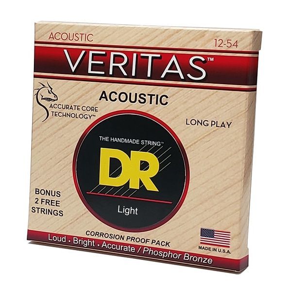 DR Strings VERITAS Coated Core Acoustic Guitar Strings - Light (12-54) 40787 фото
