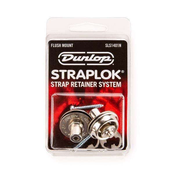 Стреплок Dunlop SLS1401N Nickel Straplok Strap Retainers Flush Mount 119197 фото