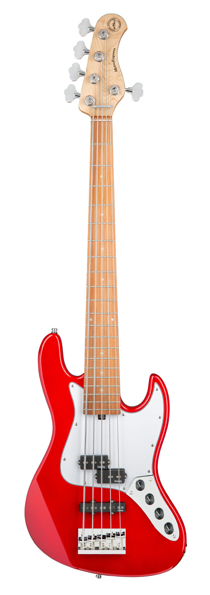 SADOWSKY MetroExpress 21-Fret Hybrid P/J Bass, Morado, 5-String (Candy Apple Red Metallic) — загальний вигляд