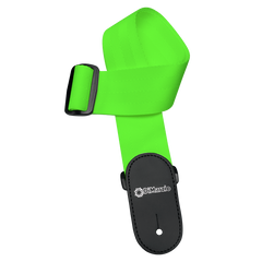 Гитарный ремень DIMARZIO NYLON WITH LEATHER ENDS (NEON GREEN) 27303 фото
