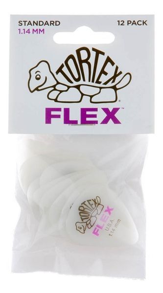 DUNLOP TORTEX FLEX STANDARD PICK 1.14MM 34812 фото