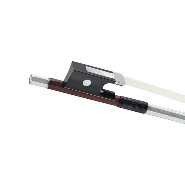 Dörfler 14A 4/4: the manufacturer specifies pernambuco and an octagonal stick.