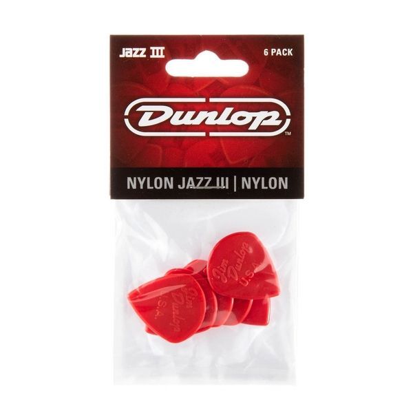 Медиатор Dunlop 47P3N Nylon Jazz III 1.38 mm (6 шт.) 125393 фото