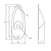 PAXPHIL HJ001 CR STRAT STYLE JACK PLATE (CHROME) 21834 фото