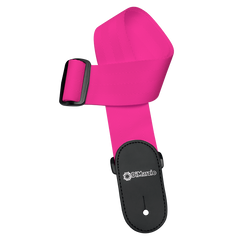 Гитарный ремень DIMARZIO NYLON WITH LEATHER ENDS (NEON PINK) 27305 фото