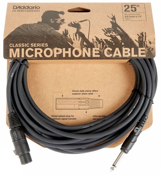 D'ADDARIO PW-CGMIC-25 Classic Series Microphone Cable (7.5m) 22356 фото