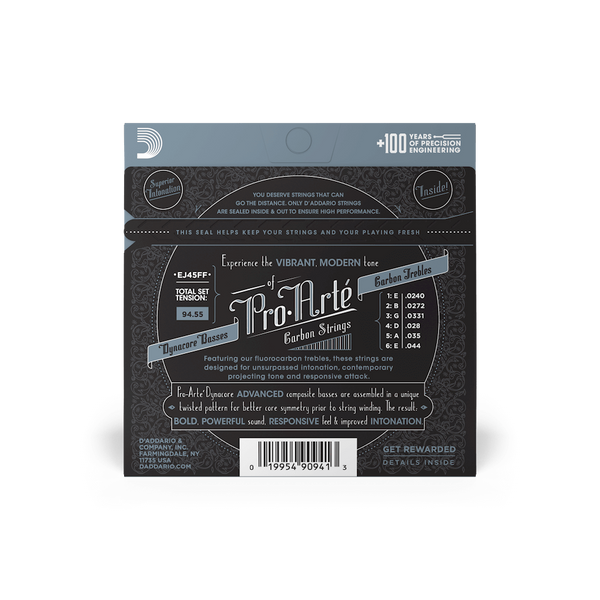 Струны для классической гитары D'ADDARIO EJ45FF PRO-ARTE CARBON NORMAL TENSION 33290 фото