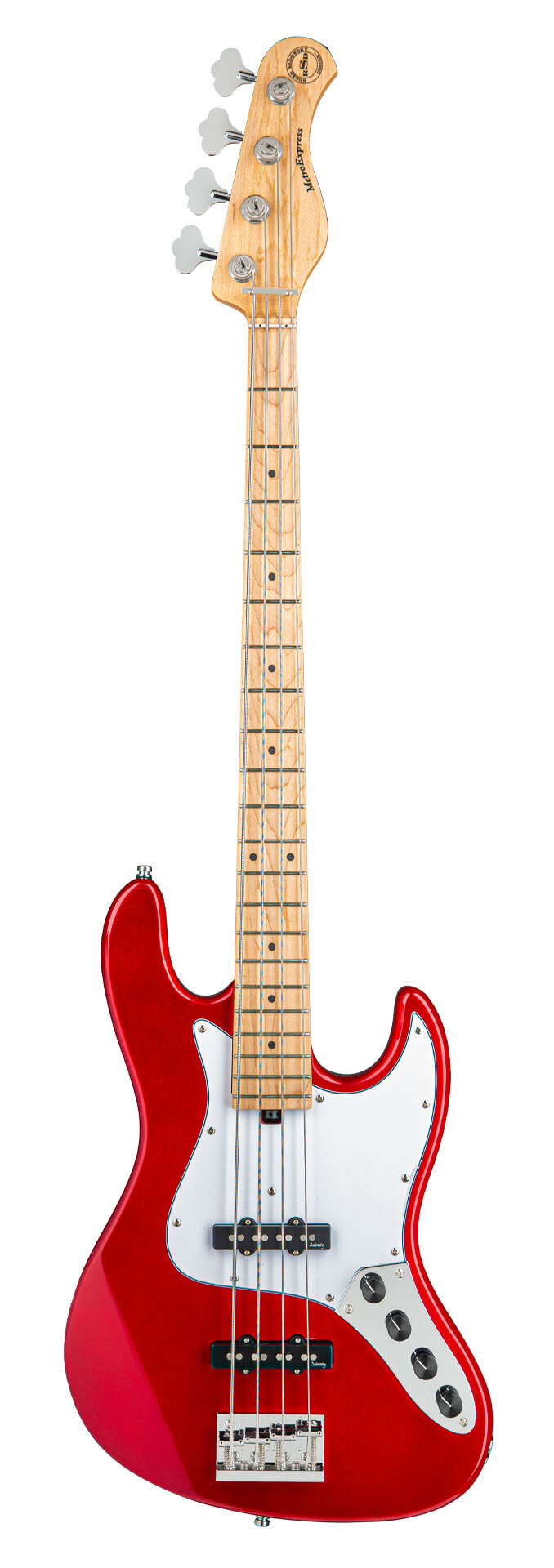 SADOWSKY MetroExpress 21-Fret Vintage J/J Bass, Maple, 4-String (Candy Apple Red Metallic) — загальний вигляд