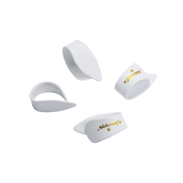 D'ADDARIO NATIONAL - White Celluloid, Medium, 4 pack Finger Pick (4 pcs.) 39656 photo