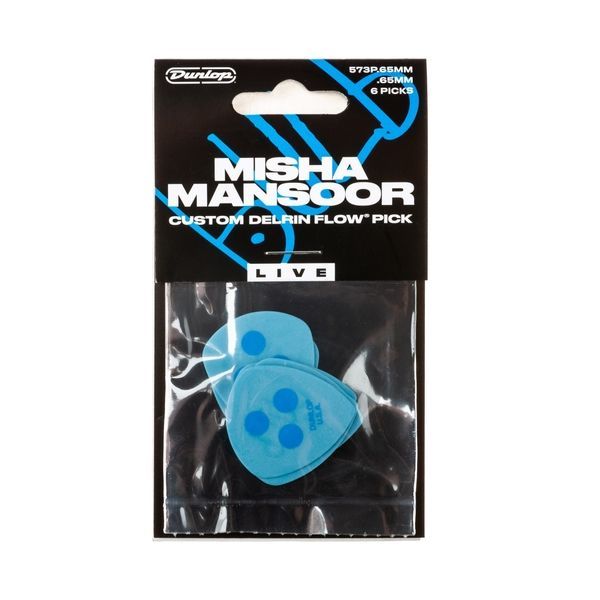 Медіатор Dunlop 573P.65MM Delrin Flow Misha Mansoor Custom Live .65 mm (6 шт.) 128159 фото
