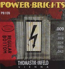 Комплект струн Thomastik Power-Brights Regular Bottom (soft) для електро-гітари Thomastik-PB109T фото