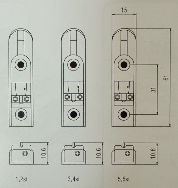 Струнотримач для бас-гітари Samwoo BB116GD (6-стр.)