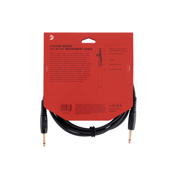D'ADDARIO PW-G-20 Custom Series Instrument Cable (6m) 22374 фото