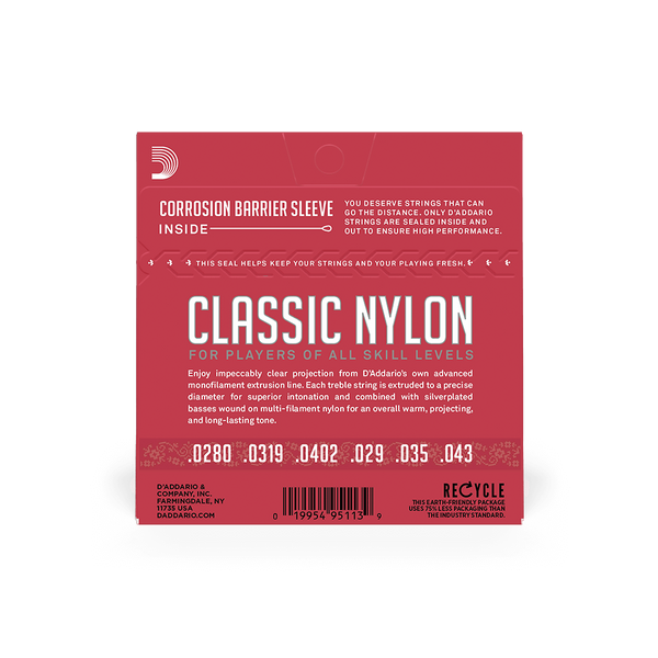 Струны для классической гитары D'ADDARIO EJ27N STUDENT CLASSICS NORMAL TENSION 19594 фото