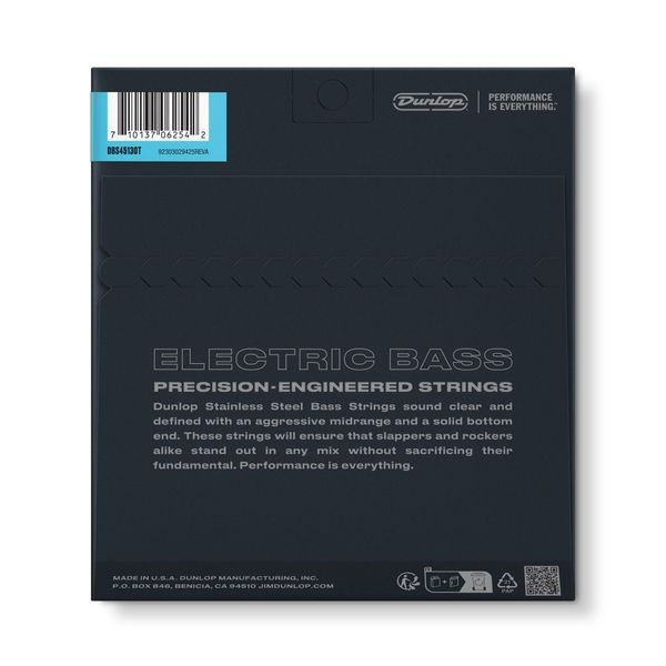 Струни для 5-струнної бас-гітари Dunlop DBS45130T Stainless Steel Tapered 121838 фото