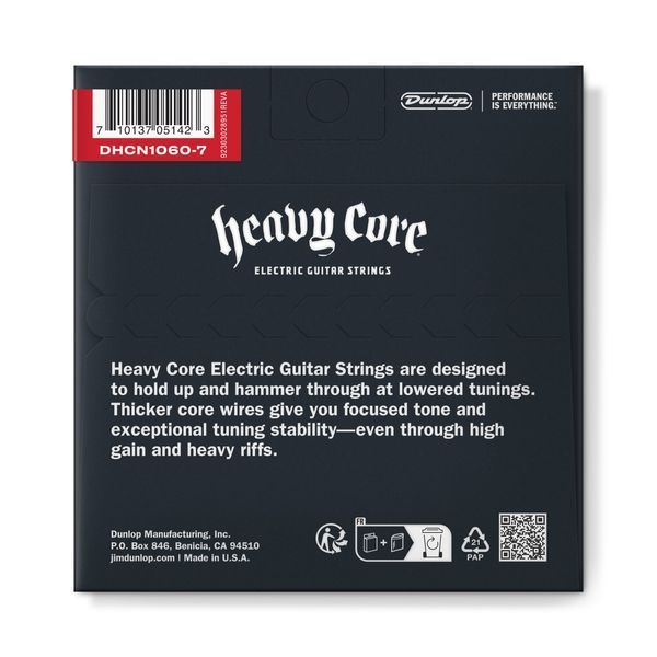 Струни для 7-струнної електрогітари Dunlop DHCN10607 Nickel Wound Heavy Core 119073 фото