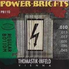 Комплект струн Thomastik Power-Brights Regular Bottom для електро-гітари Thomastik-PB110T фото