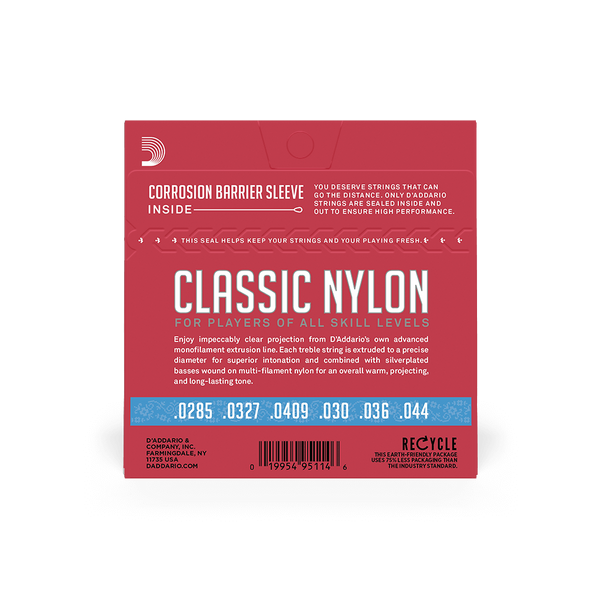 Струны для классической гитары D'ADDARIO EJ27H STUDENT CLASSICS HARD TENSION 19593 фото