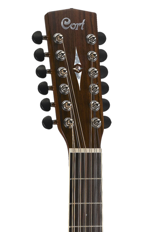 CORT MR710F-12 Natural Satin — голова грифа с двенадцатью литыми колками