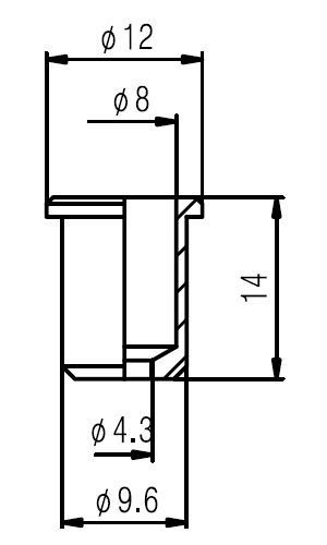 Втулка для гитары PAXPHIL HS018 CR BASS (хром) 40431 фото
