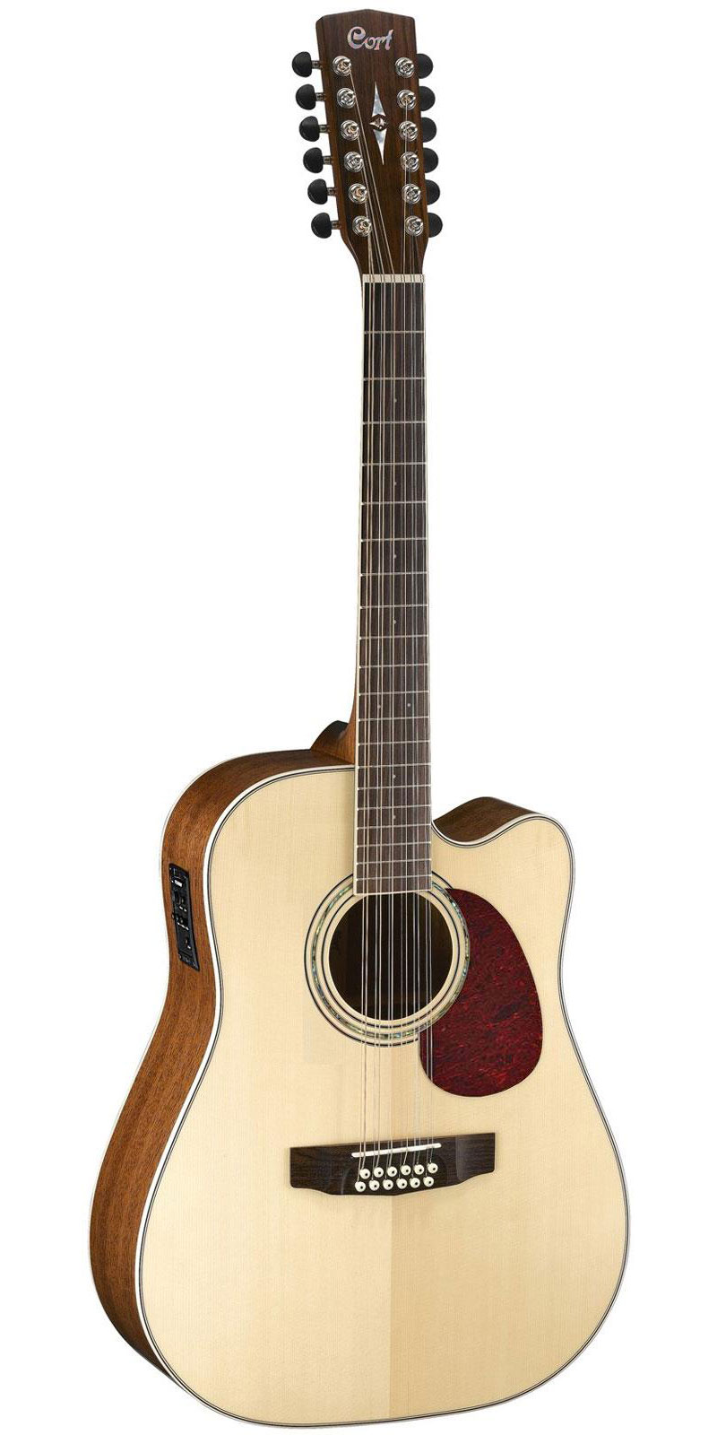 12-струнная электроакустическая гитара CORT MR710F-12 Natural Satin — общий вид