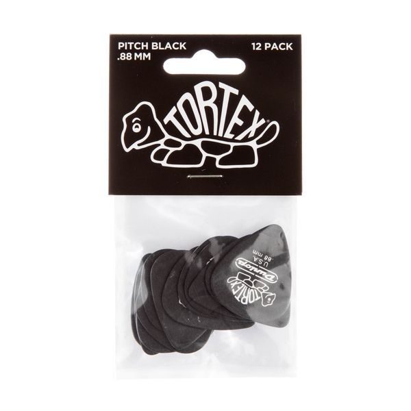Медиатор Dunlop 488P.88 Tortex Pitch Black Standard .88 mm (12 шт.) 116426 фото