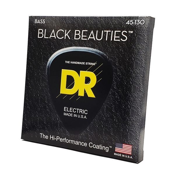 DR Strings BLACK BEAUTIES Bass 5-String - Medium (45-130) &mdash; Bass Guitar Strings 40848 photo