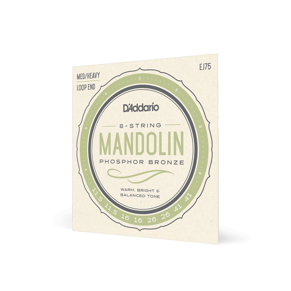 D'ADDARIO EJ75 Mandolin Phosphor Bronze Medium/Heavy (11.5-41) 35002 фото