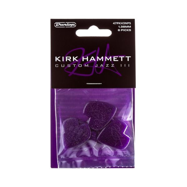 Медіатор Dunlop 47PKH3NPS Kirk Hammett Jazz III Purple Sparkle (6 шт.) 126042 фото
