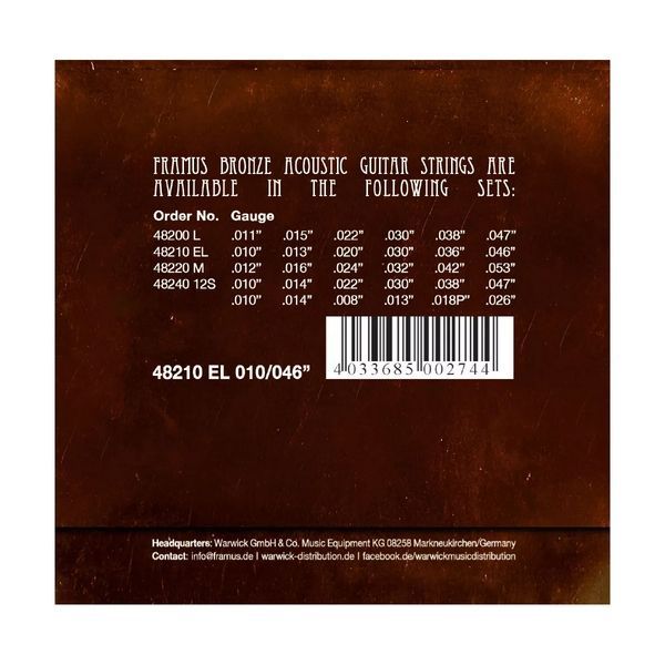FRAMUS 48210 Bronze Extra Light (10-46) 20891 фото