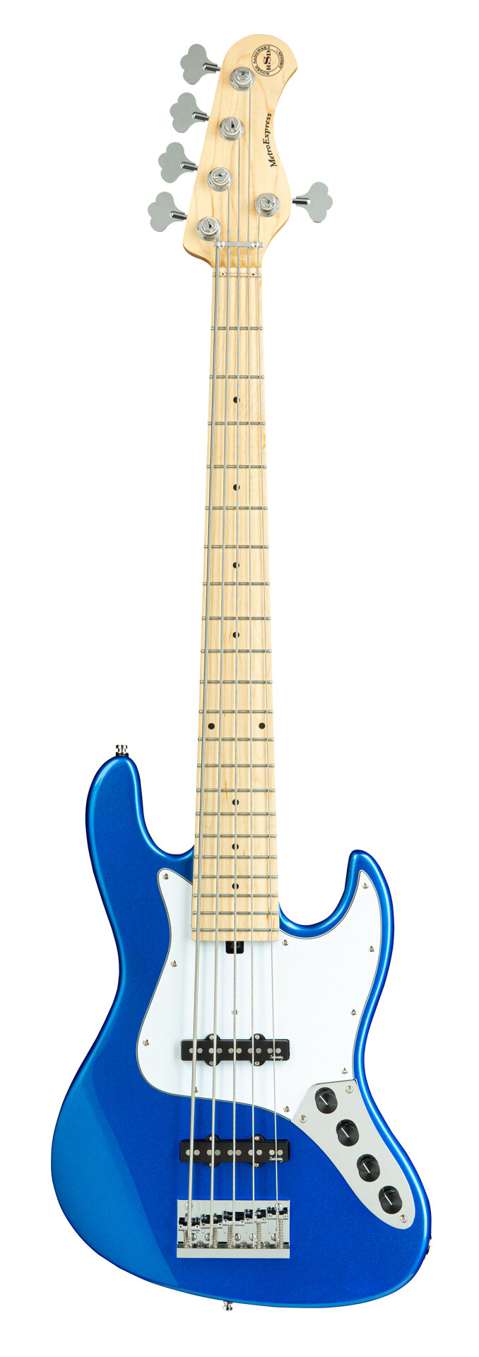 SADOWSKY MetroExpress 21-Fret Vintage J/J Bass, Maple, 5-String (Ocean Blue Metallic High Polish) — общий вид