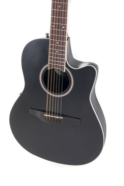 Электроакустическая 12-струнная гитара Applause Heritage Traditional AB2412II Mid Cutaway Black Satin G-AP521175 фото