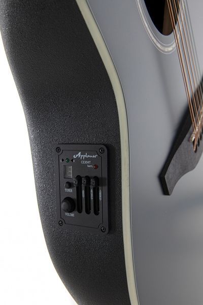Электроакустическая 12-струнная гитара Applause Heritage Traditional AB2412II Mid Cutaway Black Satin G-AP521175 фото
