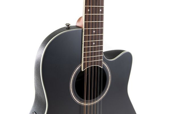 Электроакустическая 12-струнная гитара Applause Heritage Traditional AB2412II Mid Cutaway Black Satin G-AP521175 фото