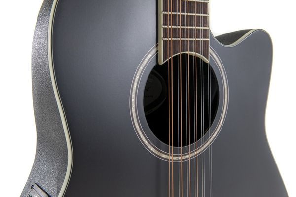 Электроакустическая 12-струнная гитара Applause Heritage Traditional AB2412II Mid Cutaway Black Satin G-AP521175 фото