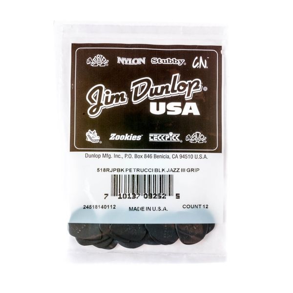 Медіатор Dunlop 518RJPBK John Petrucci Primetone Ultex Black 1.38 мм (12 шт.) 125439 фото