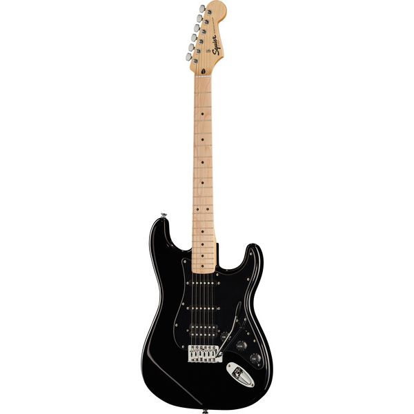 Squier Sonic Stratocaster HSS (Black) — guitar front view