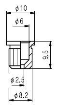 PAXPHIL HS017 BK GUITAR STRING MOUNTING FERRULE (BLACK) 33390 фото
